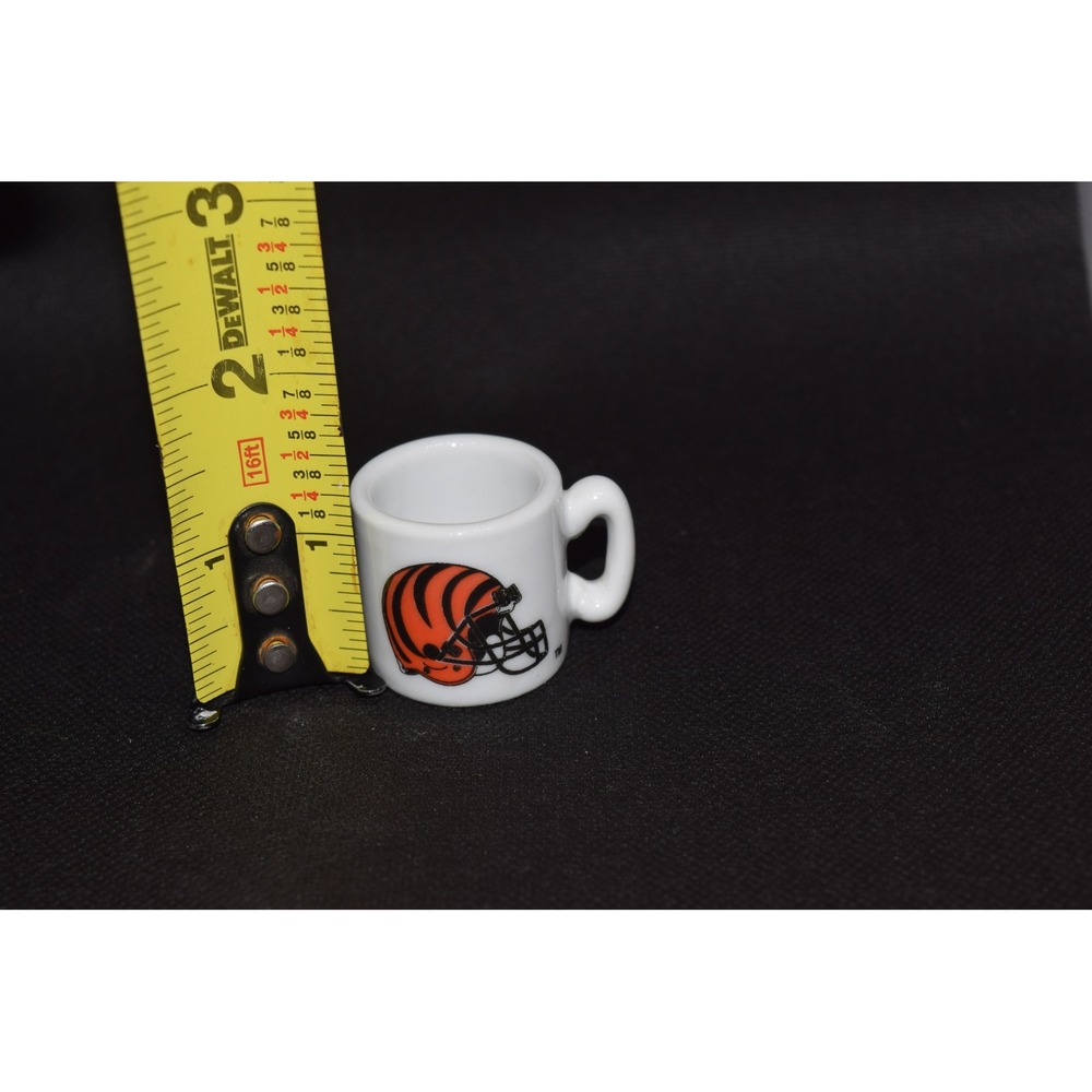 Vintage NFL Cincinnati Bengals Mini Mug White Orange Excellent Helmet Tiger Logo - Picture 7 of 7